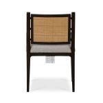 Milano Dining Chair W/ Upholstered Seat & Rattan Back - Image 7