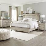 Ivy Hollow Queen Mantle Bed, Dresser & Mirror, Chest, Night Stand