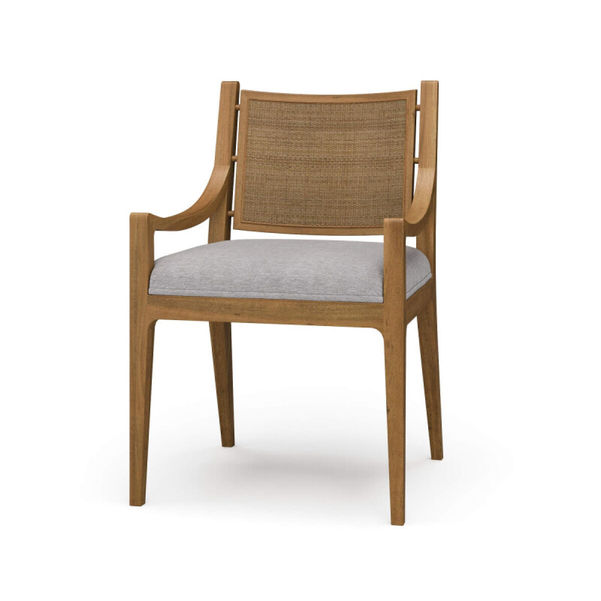 f858b3f39e5b57d8016463baa155ac42 Milano Dining Chair W/ Upholstered Seat & Rattan Back - Image 1