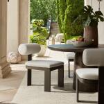 Bolster Back Outdoor Dining Chair, Oyster - Image 4