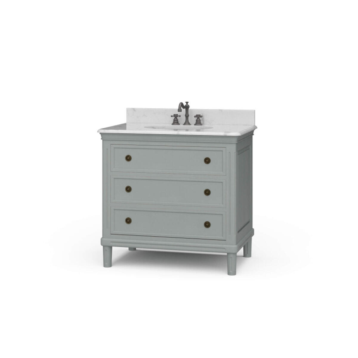 f8b1609146851e92d7731855499d37b7 Hayward Single Vanity W/ Sink & Marble Top - Image 1