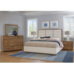 Crafted Oak by Ben & Erin Napier Erin’s Upholstered Bed – White Fabric Beds Beds 12