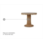 Scalloped Round Bistro Table W/ Tempered Glass