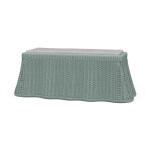 Newport Rattan Rectangular Ottoman W/ Cushion - Image 2