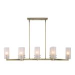 Mistie, 8 Lt Linear Chandelier Lighting Gold 16