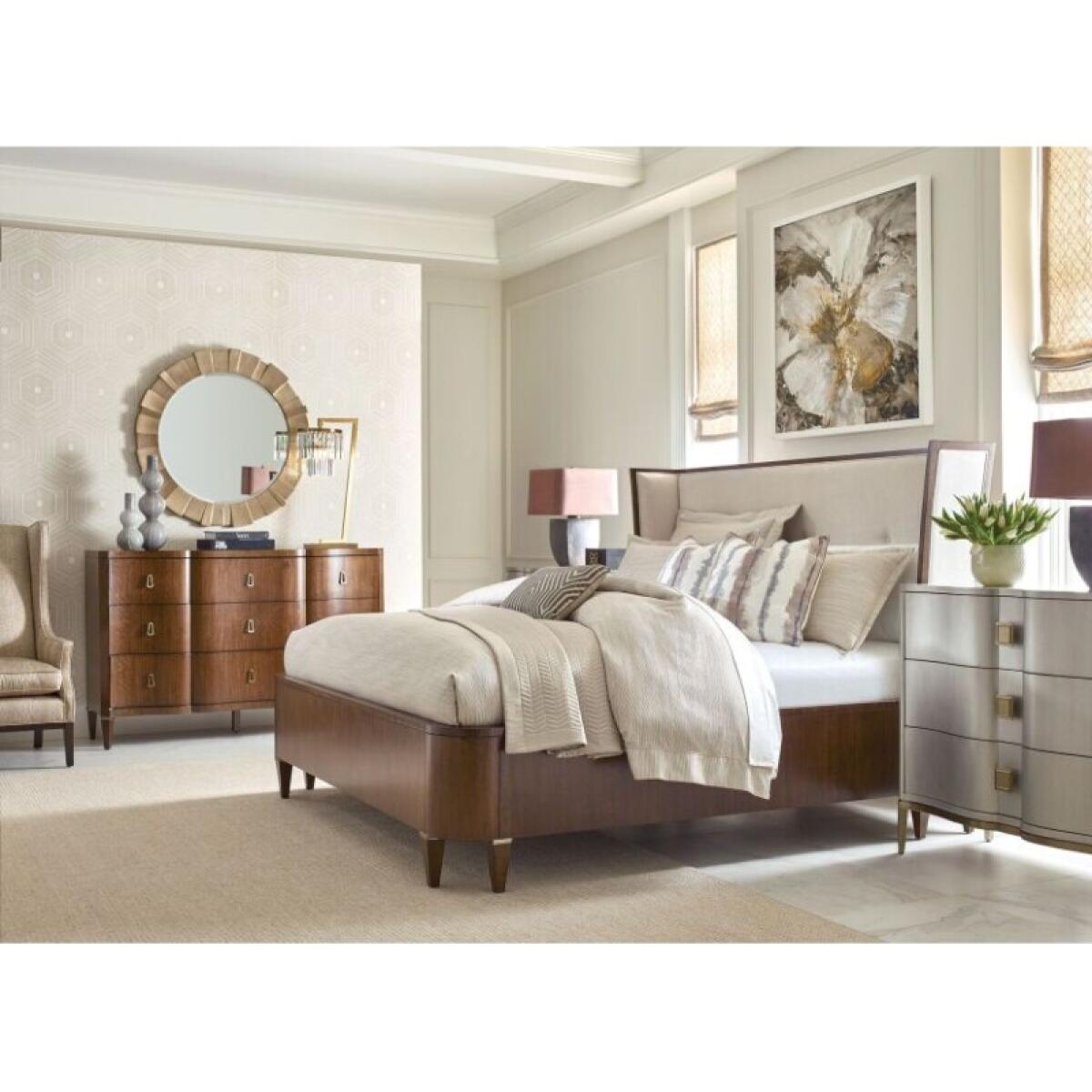f8f90666d9c97b41d650f8885a81091d Vantage Morris Upholstered Cal King Bed - Complete - Image 1