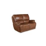 Burlington Leather Power Reclining Loveseat Recliners Bassett Furniture 9