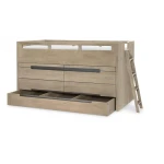 2800 District LK Complete Captains Bed 33 Weathered Oak Finish - Image 6