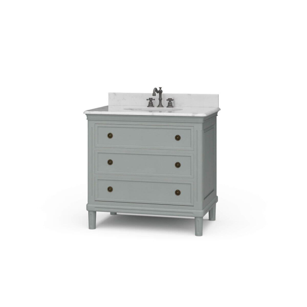 f91b34f47922cdf8d05e78d7a73153ef Hayward Single Vanity W/ Sink & Marble Top - Image 1