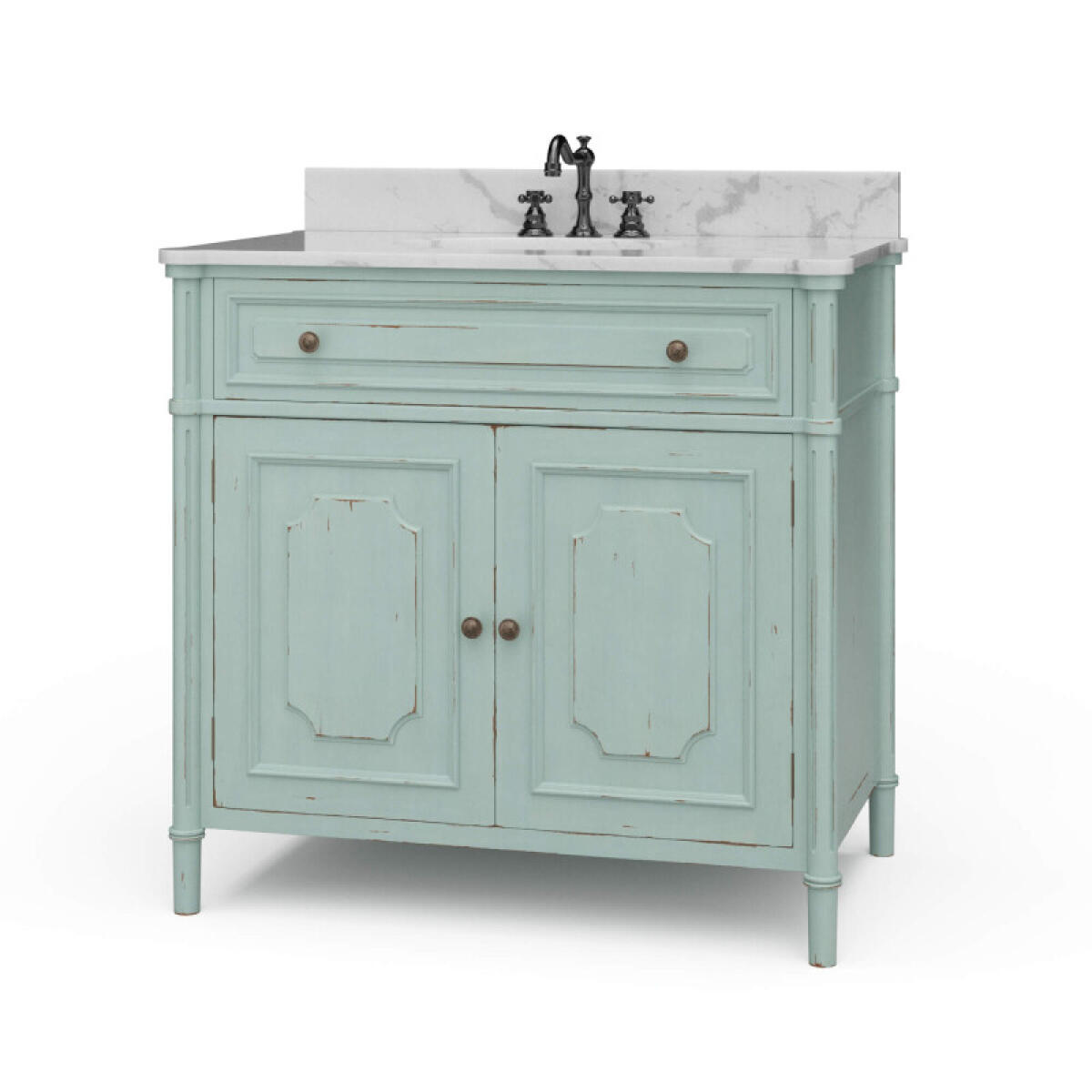 f92e8e85e8ea873f4997002434eb25e1 Nantes Single Vanity W/ Sink & Marble Top - Image 1