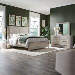King Panel Bed, Dresser & Mirror