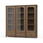 Milano Bookcase W/ 3 Glass Doors