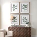 Fiddle Head Leaf Framed Prints, S/4 - Image 3