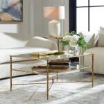 Henzler Coffee Table, Gold - Image 4