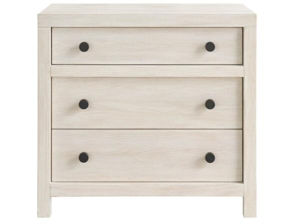 Dwell River Rock Three Drawer Nightstand Nightstands Cream 9