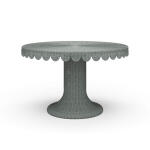 Scalloped Round Rattan Dining Table 48''