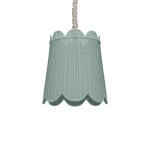 Scalloped Rattan Pendant