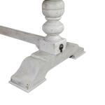 Whitney Trestle Table Set Dining Sets Antique Linen w/ Weathered Gray 24