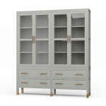 Kagu 4 Door Tall Cabinet W/ Premium Rattan - Image 2