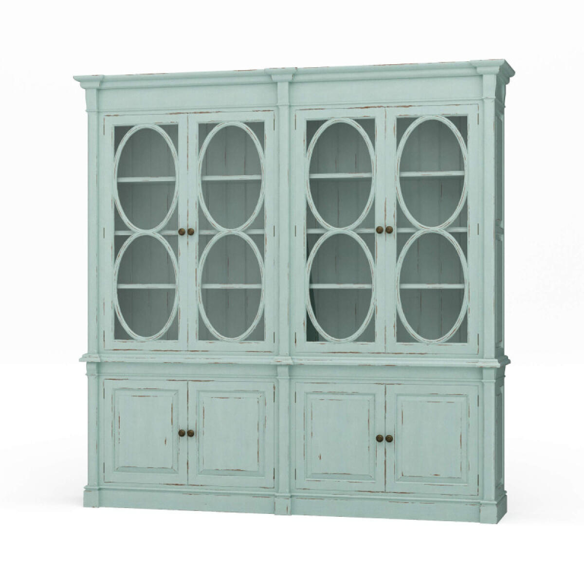 fa81a396d93589411be12f54b0d069c8 Fiona 2 Piece Display Cabinet W/ Glass Shelves - Image 1