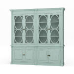 Fiona 2 Piece Display Cabinet W/ Glass Shelves
