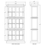 English Bookcase 1 Column - Image 3