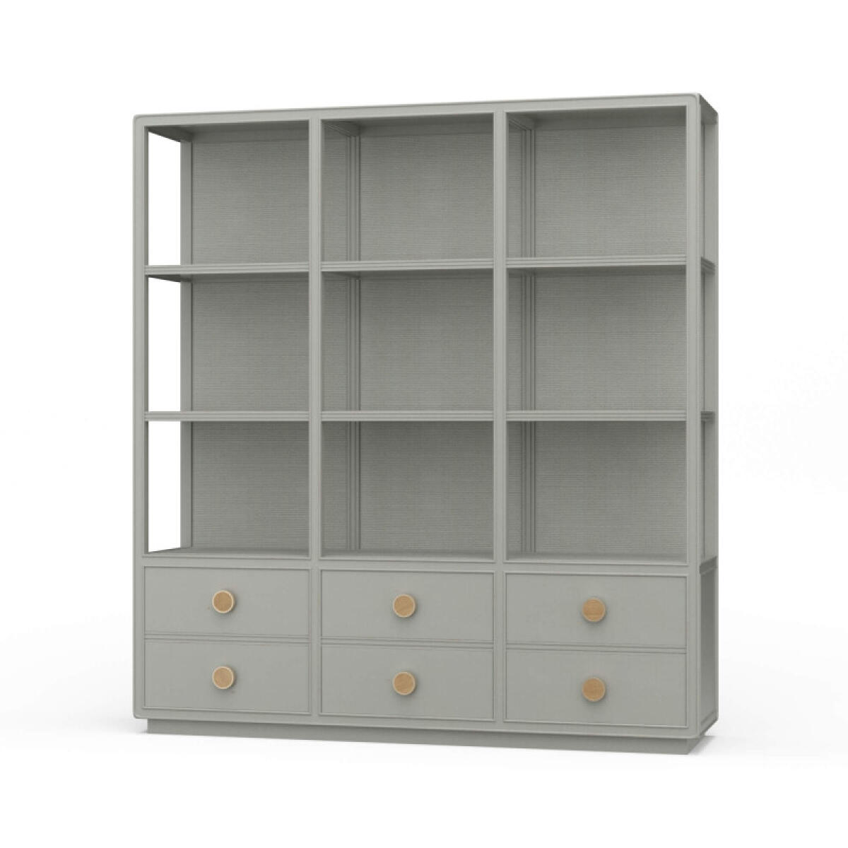 faebbca006717b1f14ccab4ec2767c5c Cohan Open Cabinet W/ 6 Drawers W/ Rattan - Image 1