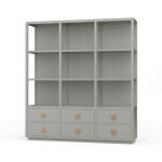 Cohan Open Cabinet W/ 6 Drawers W/ Rattan