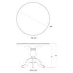 Farmhouse Round Table 42'' - Image 2