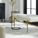 Brunei Accent Table, Gold - Image 3