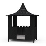 Scalloped Rattan Dog Bed