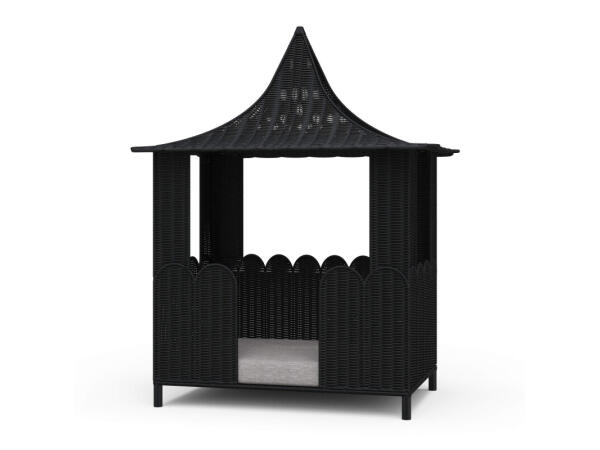 Scalloped Rattan Dog Bed Accent Furniture Accent Furniture