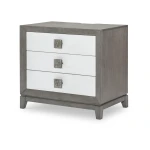 Nightstand - 3 Drawers -midnight/white Cloud