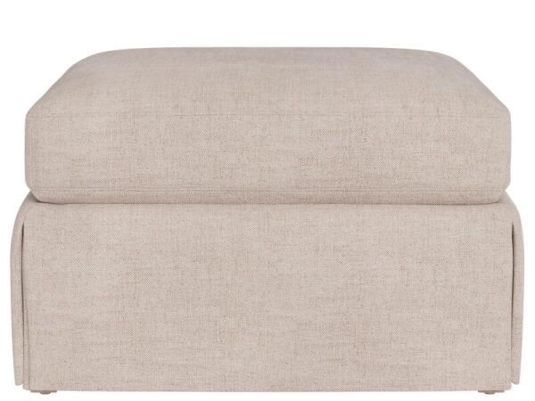 Hudson Skirted Ottoman -Special Order Ottomans & Poufs Cream