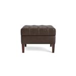 Dover Leather Rectangle Ottoman - Image 3