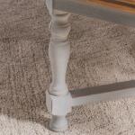 Alyson Square Gray Wooden Cocktail Table with Brown Top