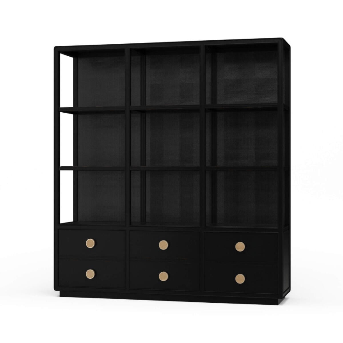 fc4cdd9aadc5edca644059b5304a56da Cohan Open Cabinet W/ 6 Drawers W/ Rattan - Image 1
