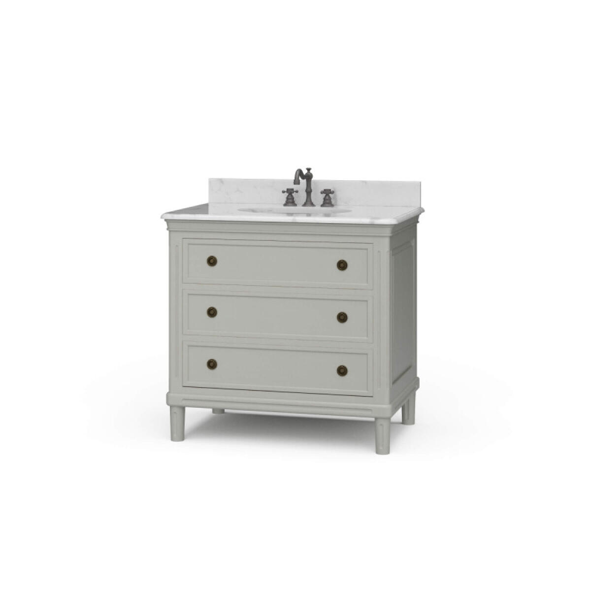 fc6bb37749a37aba43835f9d402bc13b Hayward Single Vanity W/ Sink & Marble Top - Image 1