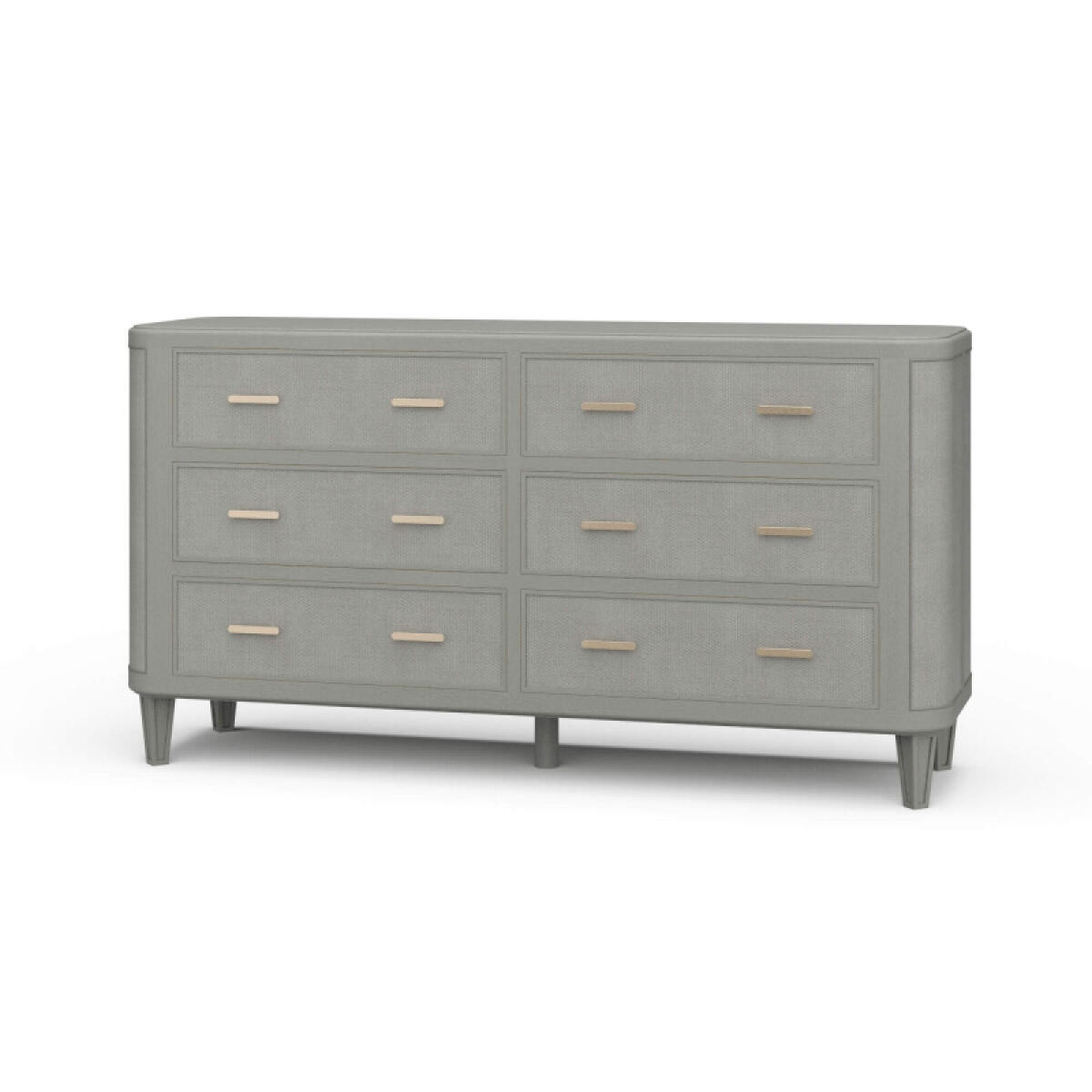 fce4644cb6f41d112a4f94fb119d8fb1 Lexington 6 Drawer Dresser W/ Rattan - Image 1
