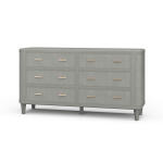Lexington 6 Drawer Dresser W/ Rattan