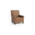 Nelson Leather Sock Arm Lay Flat Manual Recliner Recliners Bassett Furniture 17