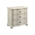 Cambric Helene Three Drawer Nightstand - Crème - Image 4