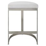 Ivanna Counter Stool, Silver - White - Image 5