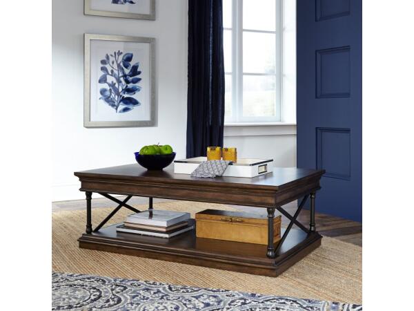 Tribeca Rectangular Cocktail Table Cocktail & Coffee Tables Brown 2