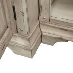Morgan Creek Entertainment Center with Piers Entertainment Stands Antique White w/ Wirebrushed Tobacco Accents 17
