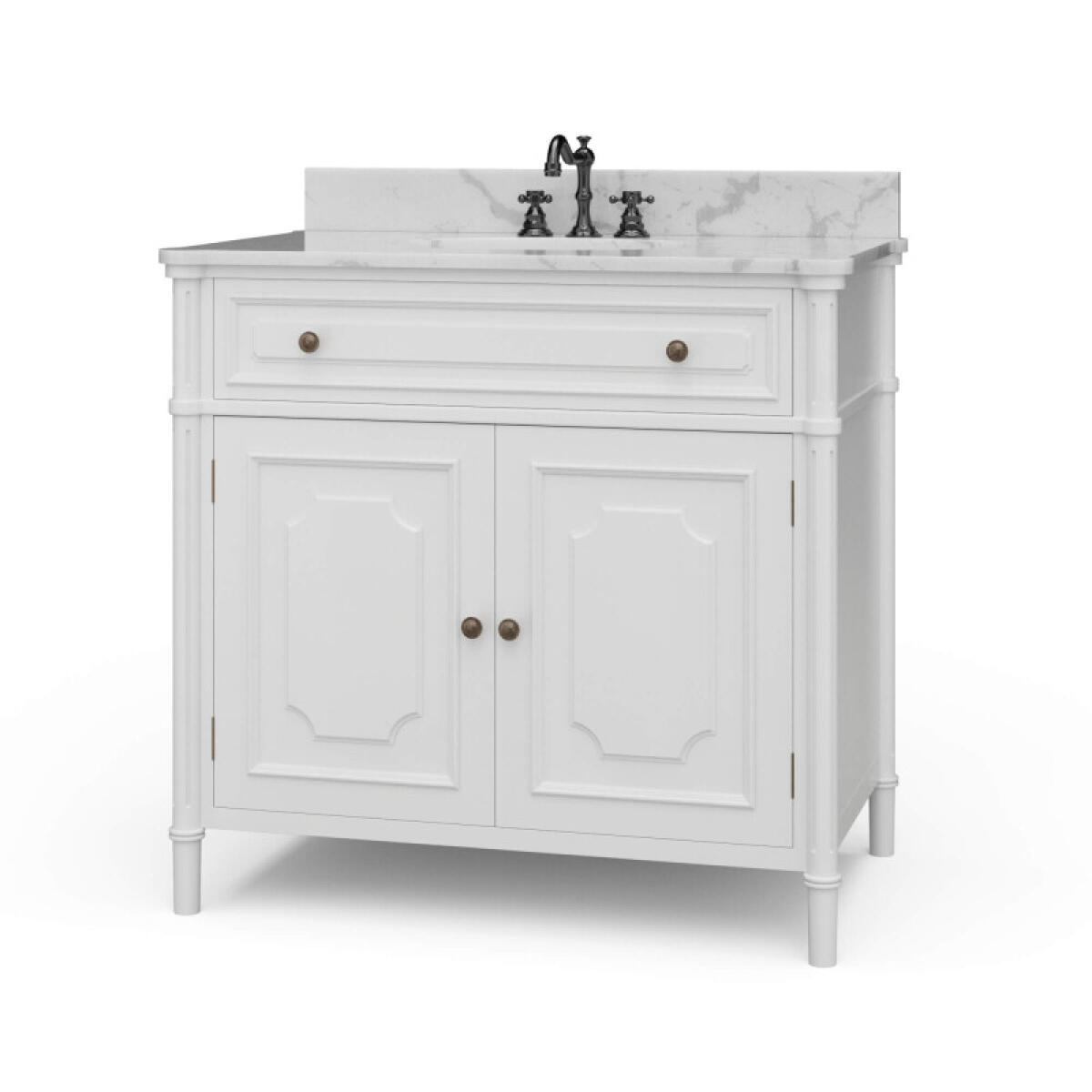 fe5b618c09792084b6c58e0fd20073b8 Nantes Single Vanity W/ Sink & Marble Top - Image 1