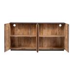 Banana Leaf Four-Door Sideboard Dining Storage Brown 11
