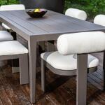 Bolster Back Outdoor Dining Chair, Oyster - Image 15