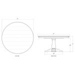 Trestle Round Dining Table - Image 3