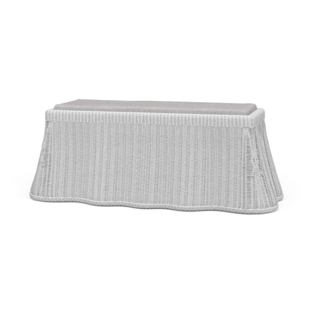 fedf431e7f797192124fb2fdd6ab5302 Newport Rattan Rectangular Ottoman W/ Cushion - Image 1